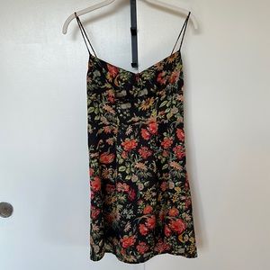 Urban outfitters black floral mini dress